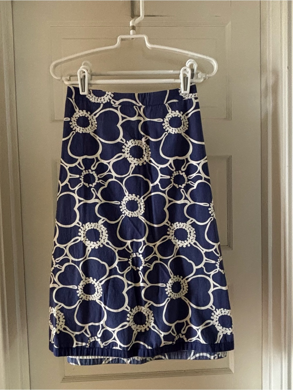 Boden Blue Floral A-line Skirt